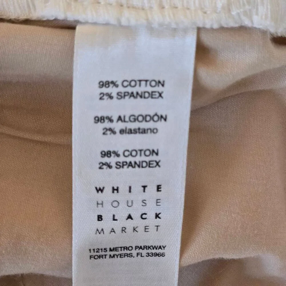 White House Black Market Womens Low Rise The Skimmer Ankle Jeans White Size 4 - Picture 14 of 16